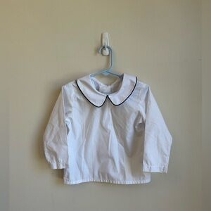 TBBC White Blouse with Black Piping (4T)